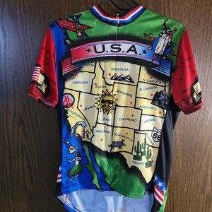 RARE Voler One if by Land, Two if by Sea Cycling Jersey Size Medium